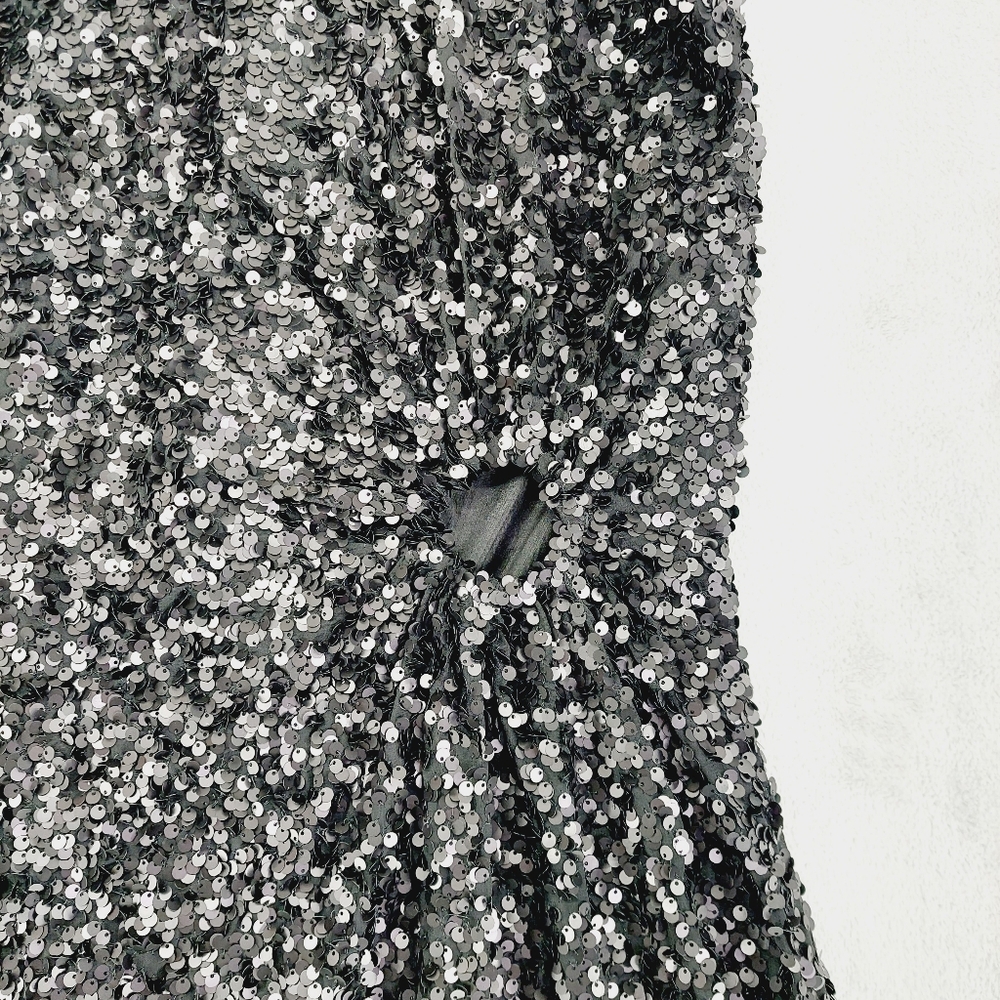 New Nordstrom CIEBON Signy Sequin Asymmetric Gown Dress P5689 - Picture 5 of 10